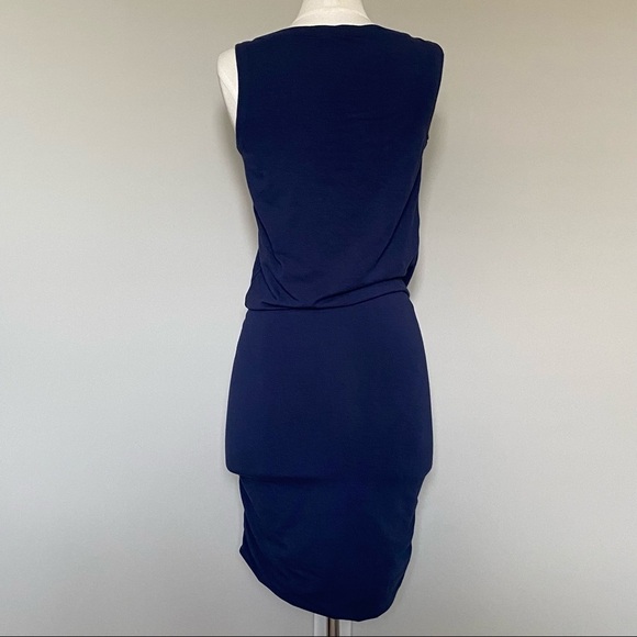 Athleta Navy Ruched Stretchy Tulip Tank Dress, XS - Picture 9 of 14